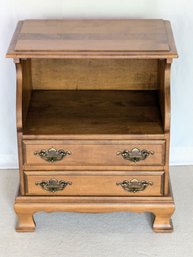 Vintage Wooden 2 Drawer End Table - 1 Of 2