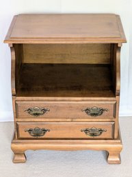 Vintage Wooden 2 Drawer End Table - 2 Of 2