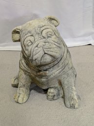 Casted Cement Bulldog Statue 1 Of 2