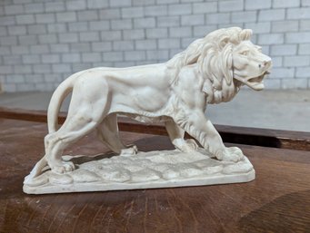 Vintage Composite Lion Stature