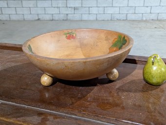 Primitive Style Wooden Dough Bowl By Thurnauer