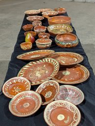 Collection Of 24 Pieces Of Mexican Serving Ware