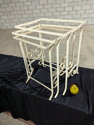 Set Of Three Wrought Iron Nesting Tables