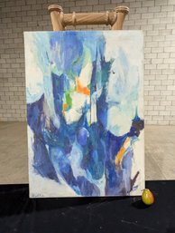 Large Abstract Painting On Canvas Signed #12