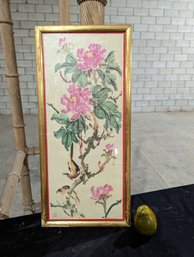 Framed Floral Asian Print By Mr. N.h. Lee #14