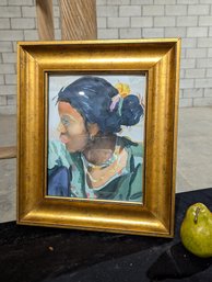 Very Nice Watercolor Painting Of A Lady #27