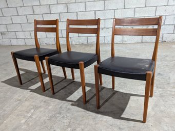 Set Of Three Mid-Century Swedish Chairs By Svegards