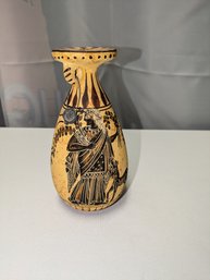 Vintage Copy Greek Vase, Alabastron  Ancient Pottery Greece Made With The Same Ancient Techniques