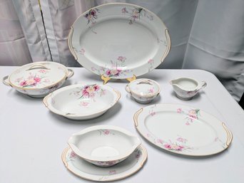 Vintage Noritake Nippon Toki Kaisha China Serving Set ( 7 Pieces)  With Storage Cases