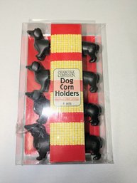 Charcoal Companion Dog Corn Holders 4 Sets New In Box