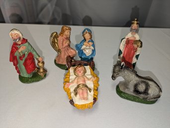 Vintage Italian Ceramic Nativity Handmade & Painted Figures