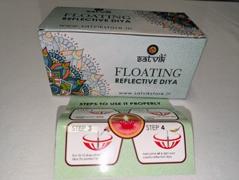 12 Pc Reflective Floating Diwali Diya