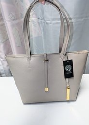 Vince Camuto Leila Small Leather Tote New With Tags - Sand Color