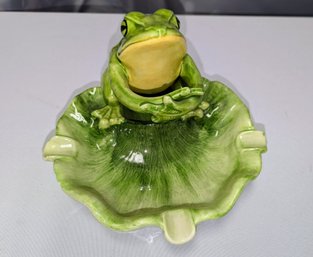 Vintage Aldon Ceramic Frog Ashtray Cigar/Pipe