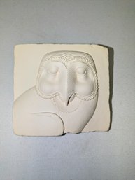 Vintage MOMA Hand Carved Egyptian Owl Cast Wall Plaque