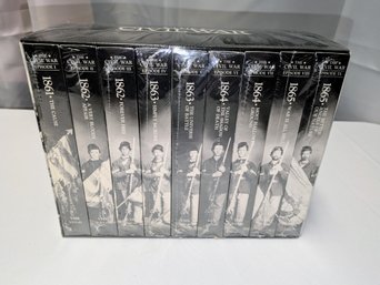 Boxed Set Of 9 'The Civil War' VHS Tapes (1861-1865) Unopened