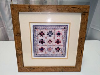 Framed Kate Adams Antique Patchwork Quilt Print - Print 1 In A Series Of 2