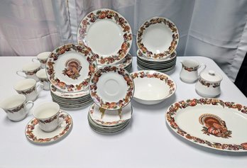 Fire Stone Ware Oven To Table Thanksgiving Dish Set (44 Pieces In Total)