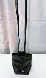 Small Black Leather & Patent Cross Body Bag