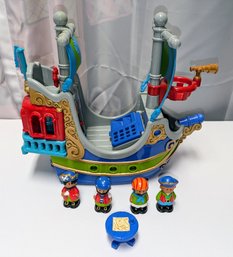 Happyland Pirate Ship By Borrow ELC With 4 Pirates & Table