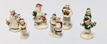 Lot Of 7 Vintage Lenox Mistletoe Park Figurines- No Box