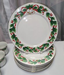 Vintage 1990 Sango Noel China Dinnerware Set - Service For 8 - (43 Pieces)