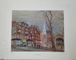 Park Street Boston Print AP Signed By Kamil Kubik