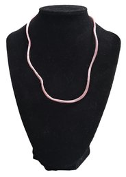 Sterling Silver Pink Rope Necklace