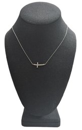 Vintage Sterling Silver  Cross Necklace