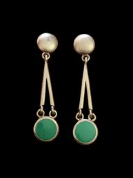 Beautiful Vintage Green Dangle Earrings