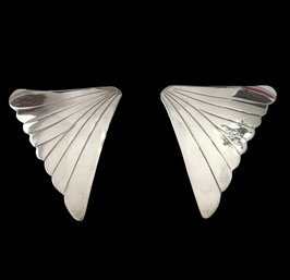 Beautiful Vintage Sterling Silver Wing Earrings