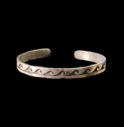 Vintage Native American Sterling Silver Cuff Bracelet