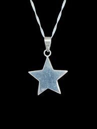 Vintage Designer IBB Sterling Silver 3D Star Necklace