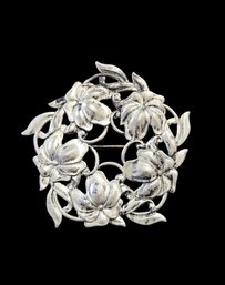 Vintage Sterling Silver Floral Brooch/Pin