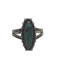 Vintage Native American Sterling Silver Turquoise Ring, Size 7.5