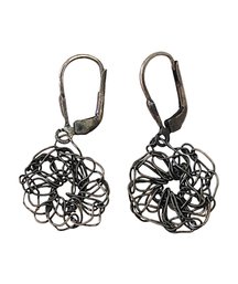 Vintage Sterling Silver Artisan Earrings