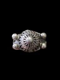 Vintage Sterling Silver Dome Ring, Size 7.5
