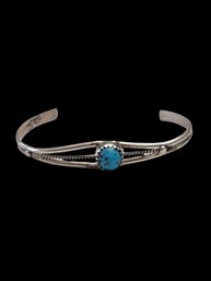 Vintage Navajo Sterling Silver Turquoise Bracelet