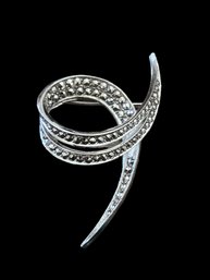 Vintage German  Designer Sterling Silver Marcasite Brooch/Pin