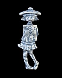 Vintage Mexican Designer Sterling Silver Beret Girl