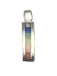 Vintage Sterling Silver Rainbow Pendant