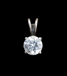 Beautiful Vintage Sterling Silver CZ Pendant