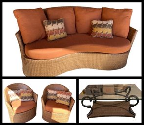 All Weather Wicker Patio Set With  Sumbrella Cushions