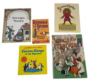 Group Of Five Soft Cover Children's Books By Various Artists