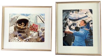 A Pair Of Framed Signed Photos Of Joe Allen Nasa Astronaut