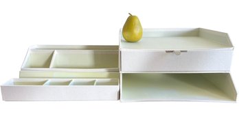 Martha Stewart Home Office With Avery Four Piece 'Shagreen Stack & Fit' Desktop Set