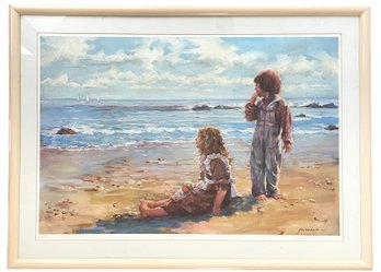 Listed Artist Lynn Gertenbach (American 1948-2017) 'Paradise Cove' 40' X 30' (W)