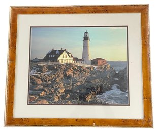 Large Photograph 'Maine Lighthouse On Rocks' (C-21)