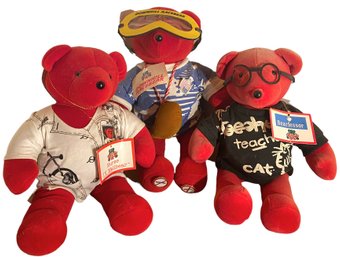 Set Of Three Vintage VIB Bears - North American Bear Company Circa 1980s (F)