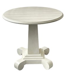 Off White Cottage Style Pedestal Table